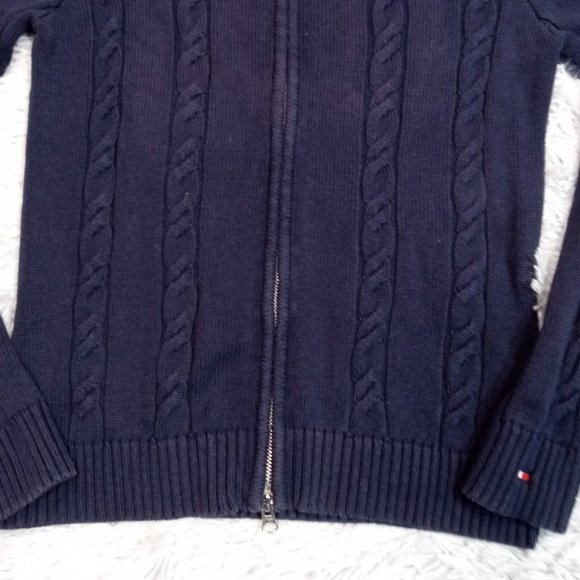 Tommy Hilfiger Womens Sweater Blue Small PetiteGolf Logo Long Sleeve‎ Sweatshirt - Picture 2 of 9